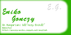 eniko gonczy business card